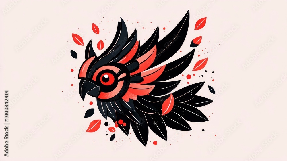 Naklejka premium Abstract Colorful Bird Illustration