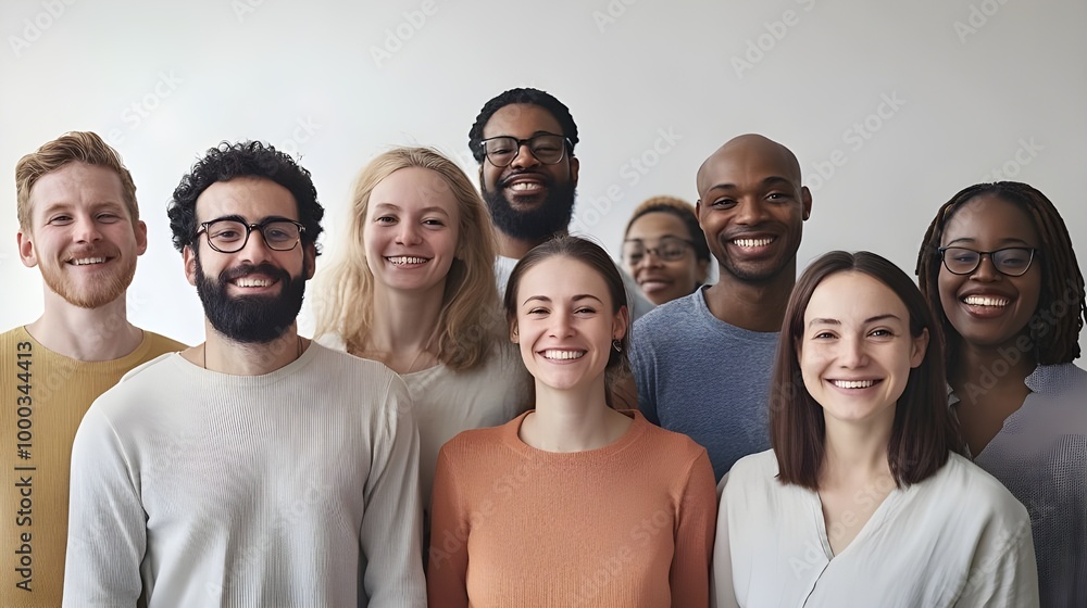 Colleagues of various backgrounds smiling at a team-building event, highlighting workplace diversity and inclusion efforts. Colleagues of various backgrounds smiling at a team-building event, highlighting workplace diversity and inclusion efforts.