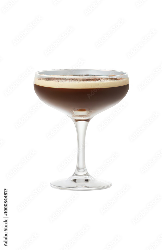 Espresso Martini Cocktail in a Glass on transparent background Espresso Martini Cocktail in a Glass on transparent background