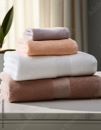 towels stacked on top of each other