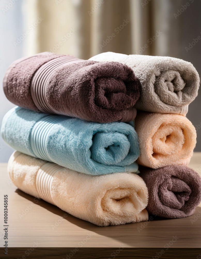 towels stacked on top of each other towels stacked on top of each other