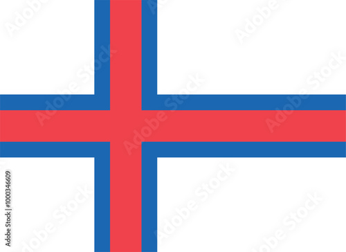 Flag of the Faroe Islands. Accurate proportion and official colors.