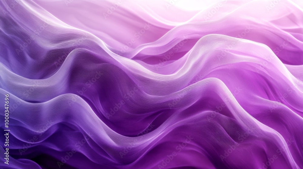 Fototapeta premium Ethereal Purple and Pink Fabric Waves