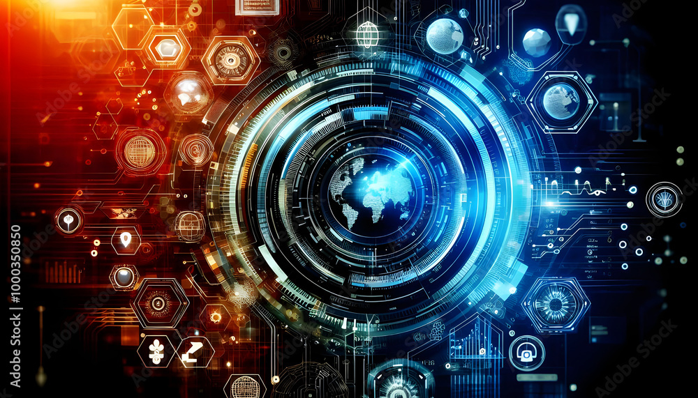 Technology and digital abstract background. Technology and digital abstract background.