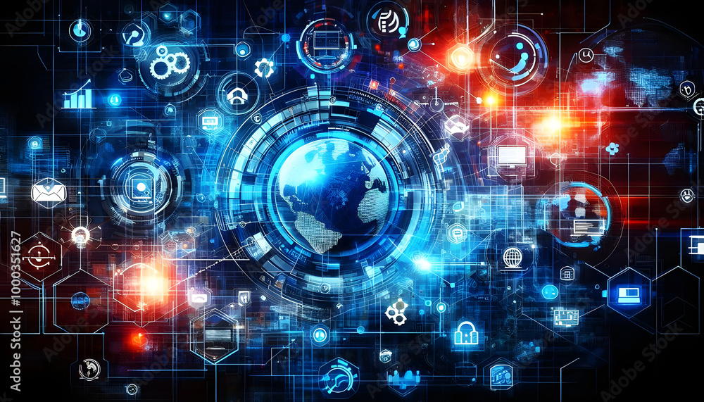 Technology and digital abstract background. Technology and digital abstract background.