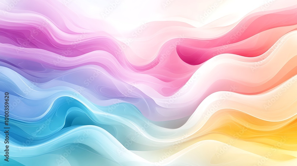 Obraz premium Abstract Background with Flowing Curved Lines in Vibrant Dynamic Colors photo