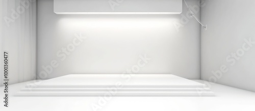 Wallpaper Mural Minimalist White Stage with Spotlight Torontodigital.ca