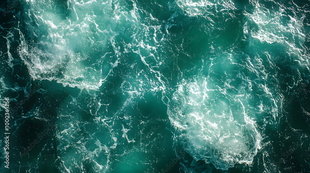 Turquoise Tides: Aerial View of Powerful Ocean Waves Capturing the Dynamic Movement and Depth of the Sea Turquoise Tides: Aerial View of Powerful Ocean Waves Capturing the Dynamic Movement and Depth of the Sea