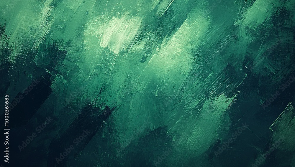 Abstract green background with blurred color brush strokes, dark background,... Abstract green background with blurred color brush strokes, dark background,...