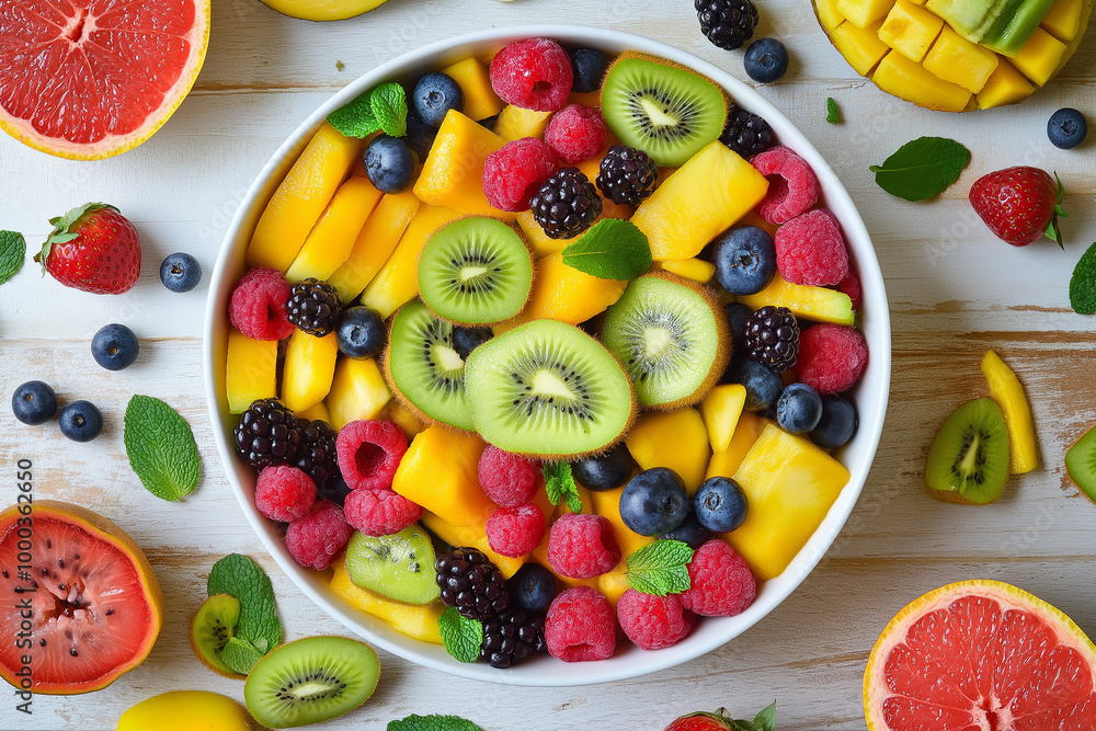 Fresh fruit for heathy. generative AI Fresh fruit for heathy. generative AI