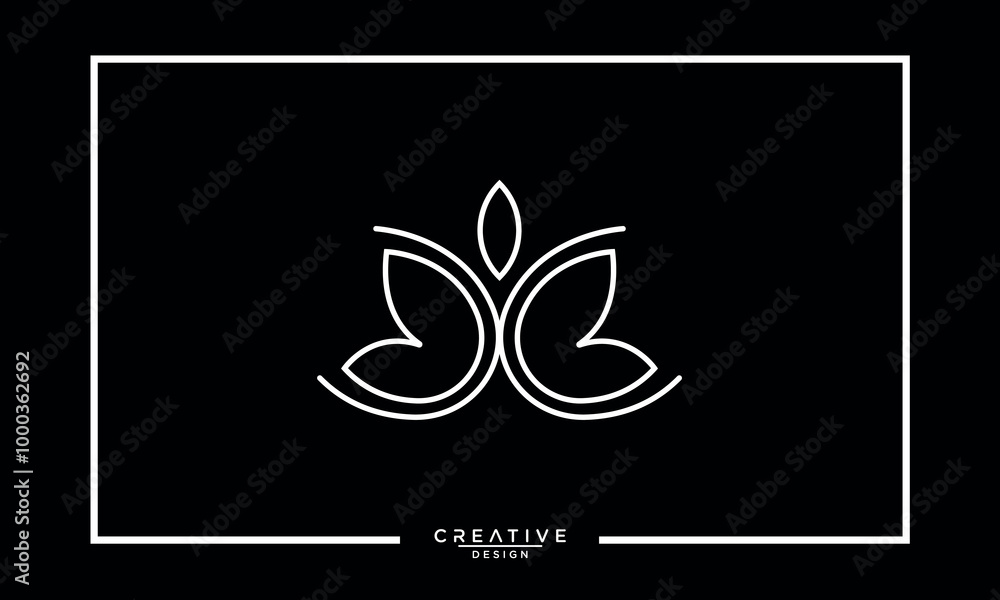 flower yoga logo design for yoga center or gym
