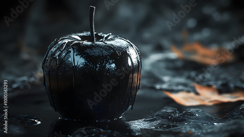 Spooky Black Candy Apple