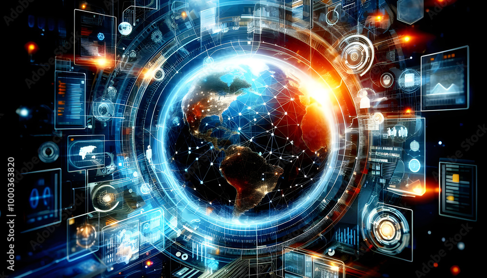 Technology and digital abstract background. Technology and digital abstract background.