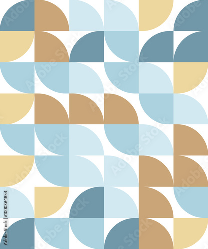 Vector illustration design of harmonious shapes in different colors for wall art photo