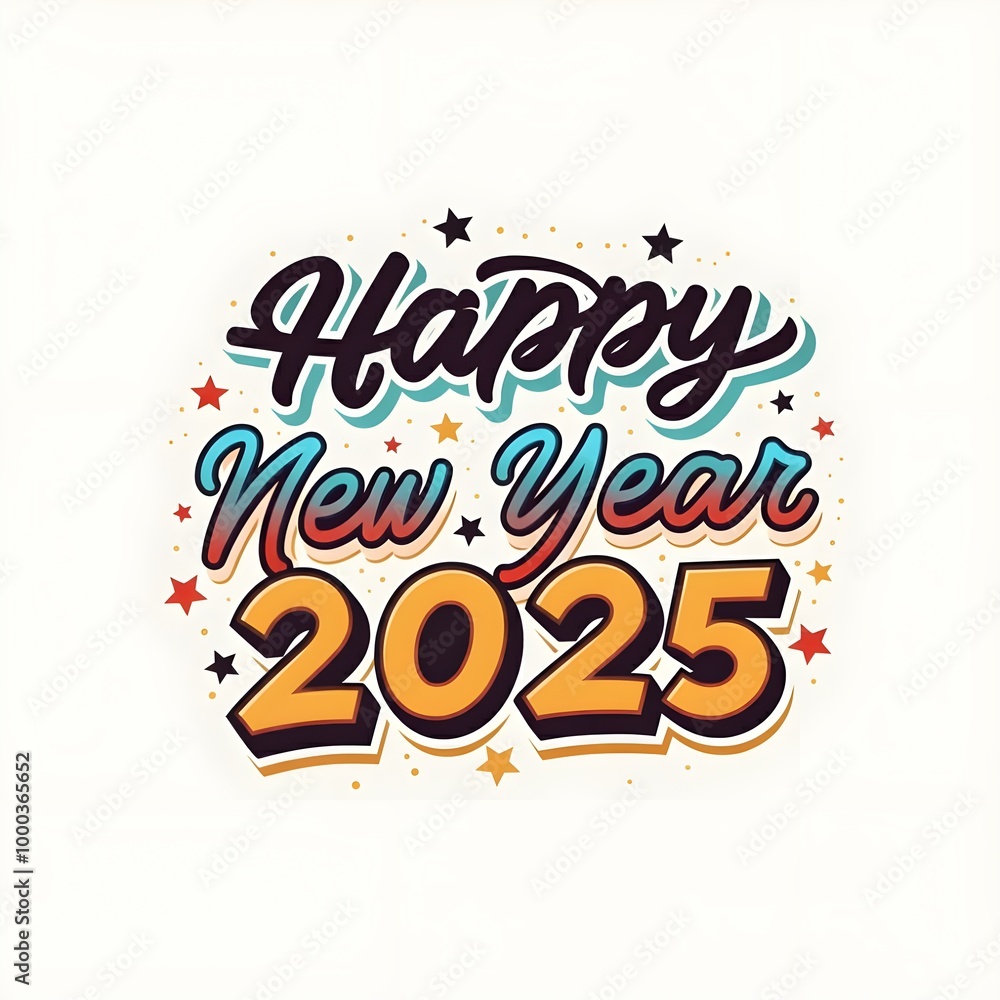Obraz premium Happy New Year 2025 