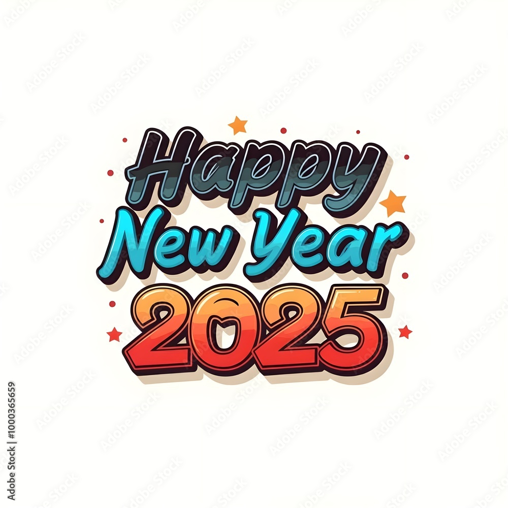 Obraz premium Happy New Year 2025 