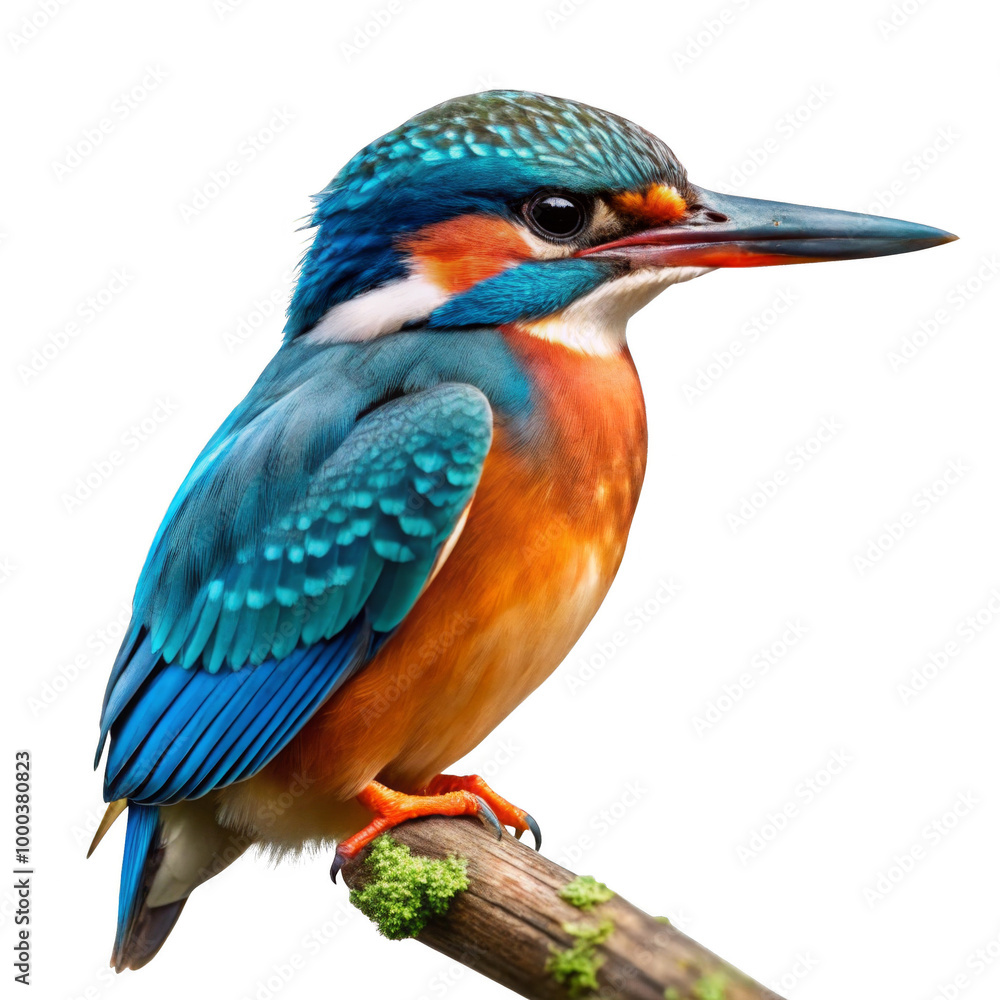 Fototapeta premium Kingfisher on a transparent background.