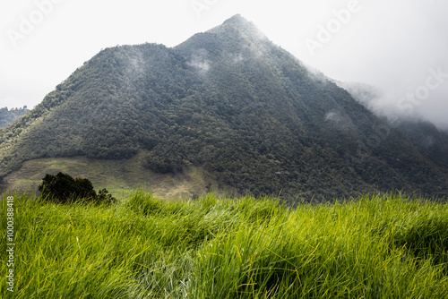 mountain landscape with clouds