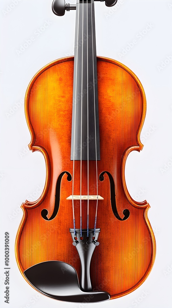 The elegance of a wooden violin beautifully captured in realistic lighting photo The elegance of a wooden violin beautifully captured in realistic lighting photo