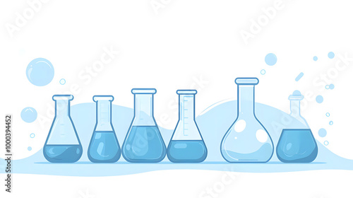 Chemical Laboratory Glassware and Science Experiment Concept