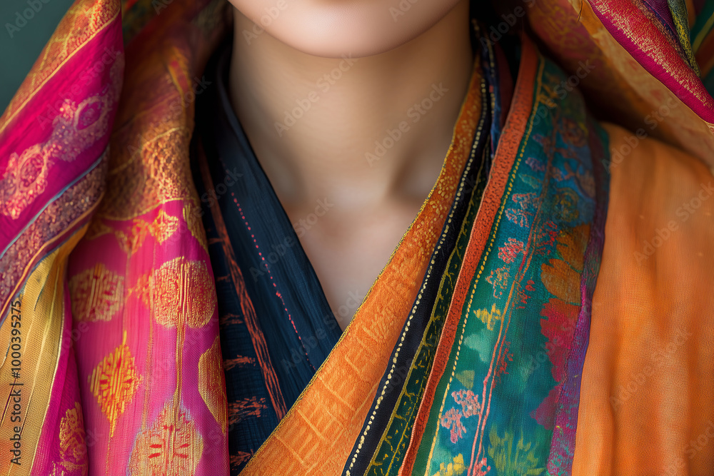 Exploring the intricate artistry of traditional embroidery in vibrant cultural attire showcasing rich colors and details Exploring the intricate artistry of traditional embroidery in vibrant cultural attire showcasing rich colors and details