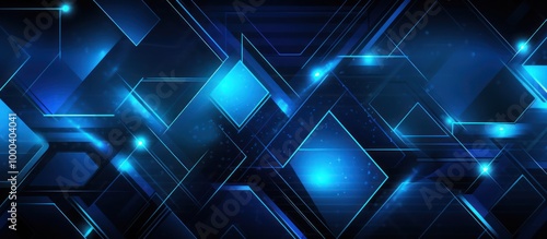 Abstract Geometric Pattern with Glowing Lines