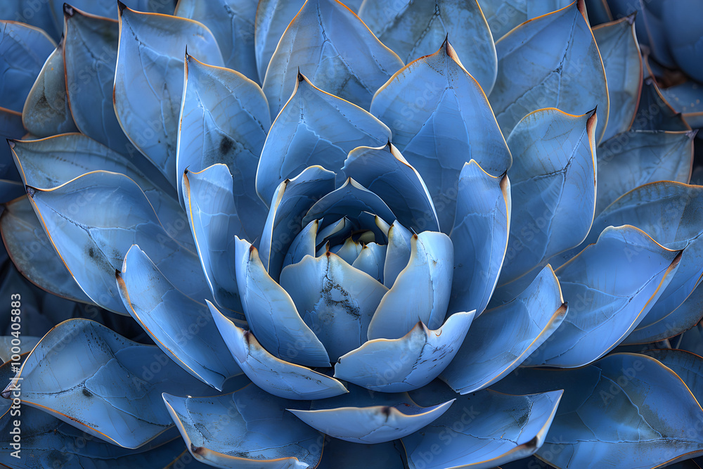 Agave close-up. Blue succulent leaves, macro photography Agave close-up. Blue succulent leaves, macro photography