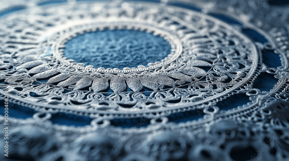 Lace Inspired Mandala Art, mandala art infused with lace motifs, with copy space, International Lace Day Lace Inspired Mandala Art, mandala art infused with lace motifs, with copy space, International Lace Day