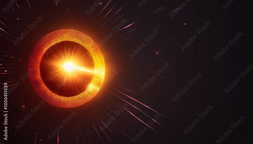Fototapeta premium Waves of Color - A Cosmic Electromagnetic Experience, High Definition, High Contrast