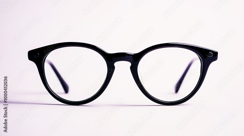 Black, classy glasses designed for older people, on a white background. Black, classy glasses designed for older people, on a white background.