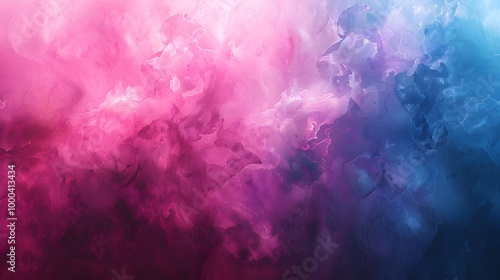 Ethereal layers of pink and blue gradients with shimmering particles creating a dreamy abstract background.