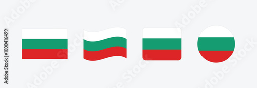 Free Download Vector Bulgaria flag. Set of Bulgaria Flags Collection. 
 - GFXLoad