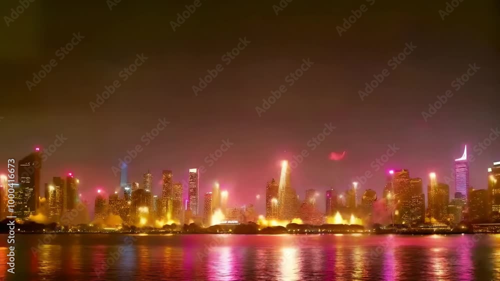 fireworks, happy new year, backgrounds, anniversary, sparks, glowing, new year, heart shape, valentine, particle, vacations, happiness