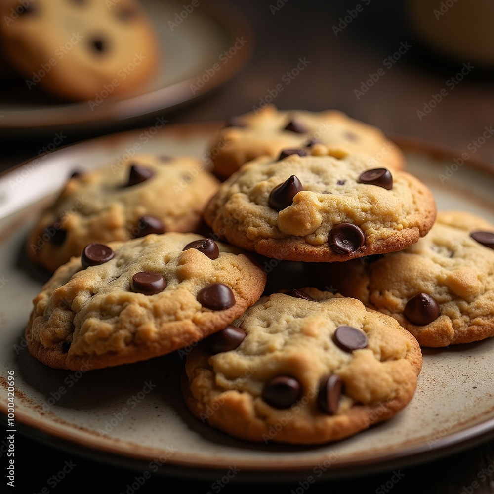 Freshly baked cinnamon cookies on a white plate, showcasing a delicious homemade dessert that’s perfect for breakfast or a sweet snack Freshly baked cinnamon cookies on a white plate, showcasing a delicious homemade dessert that’s perfect for breakfast or a sweet snack