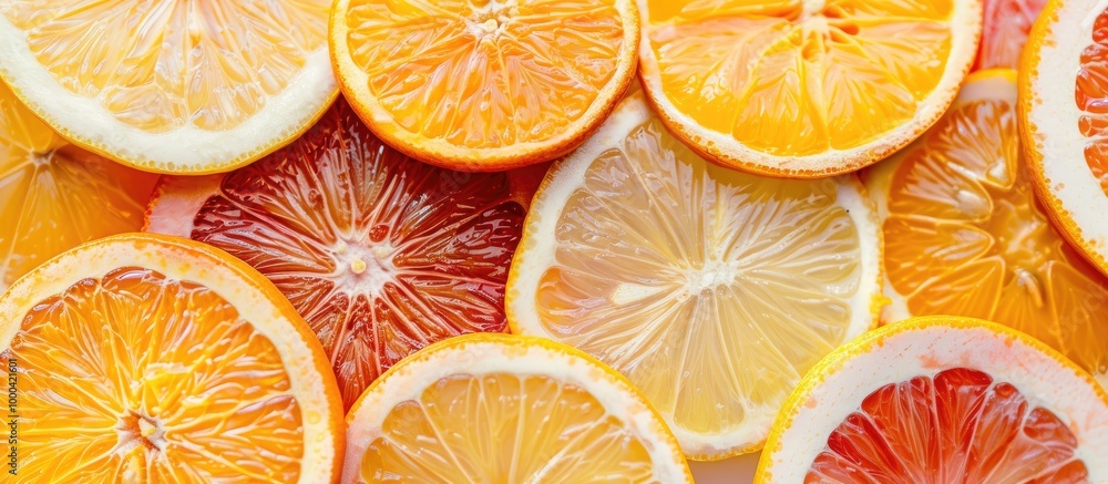 Fresh Sliced Citrus Background Fresh Sliced Citrus Background