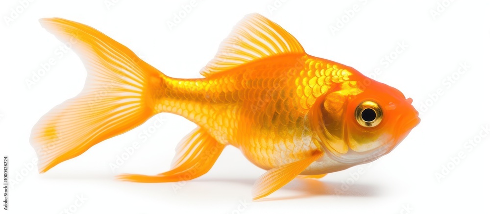 Golden Fish Isolated on White Background Golden Fish Isolated on White Background