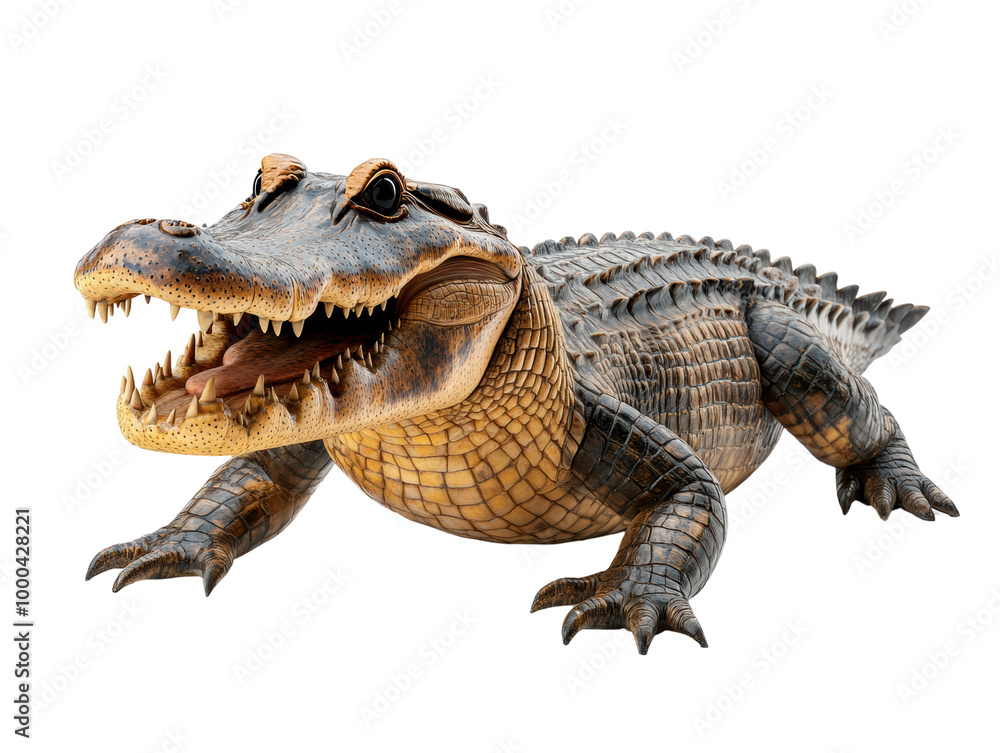 Obraz premium Crocodile on a white isolate background. transparent background