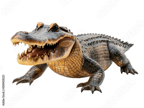 Crocodile on a white isolate background. transparent background photo