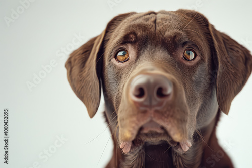 Wallpaper Mural Brown dog with brown eyes stares at the camera. The dog's nose is black and its mouth is open Torontodigital.ca