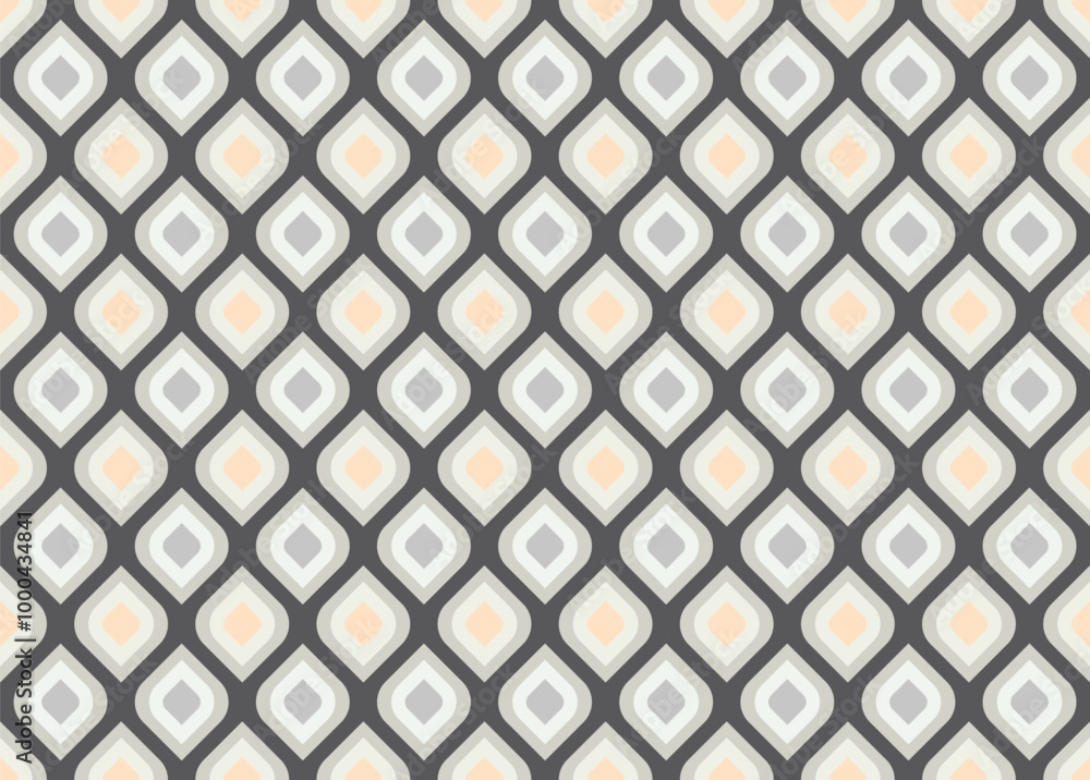 Fototapeta premium A seamless pattern of circles and squares in various shades of neutral colors