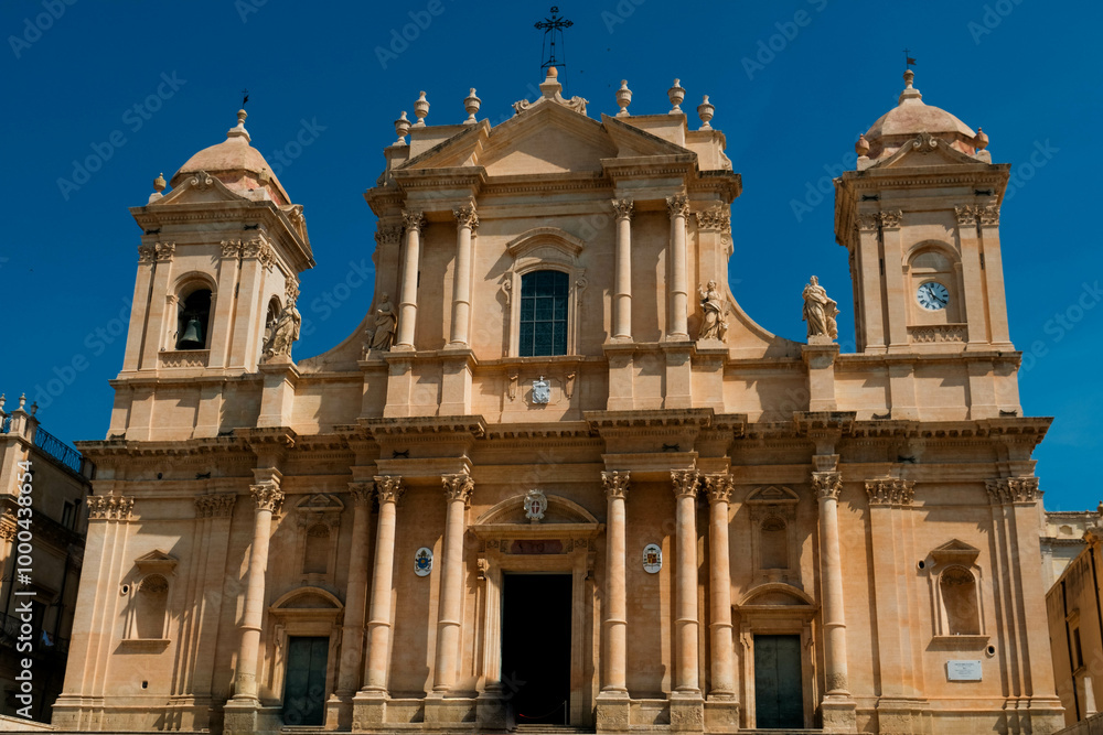 The Cathedral of San Nicolò is the most important Catholic place of worship in the city of Noto, as well as the episcopal seat of the diocese of the same name, in Sicily. The Cathedral of San Nicolò is the most important Catholic place of worship in the city of Noto, as well as the episcopal seat of the diocese of the same name, in Sicily.