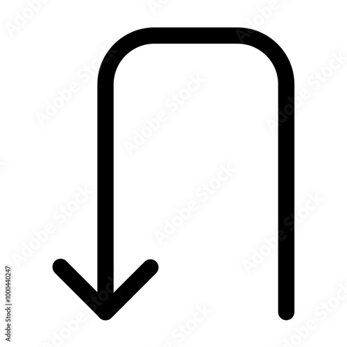 U-turn, reverse left arrow 