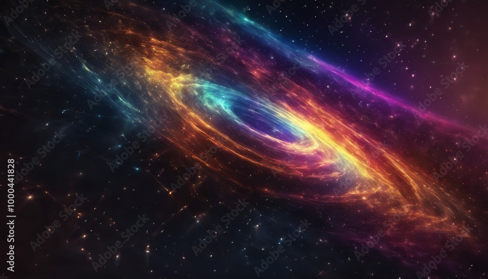 Interstellar Waves - A Colorful Dance Across Space, High Definition, Colored Light Interstellar Waves - A Colorful Dance Across Space, High Definition, Colored Light