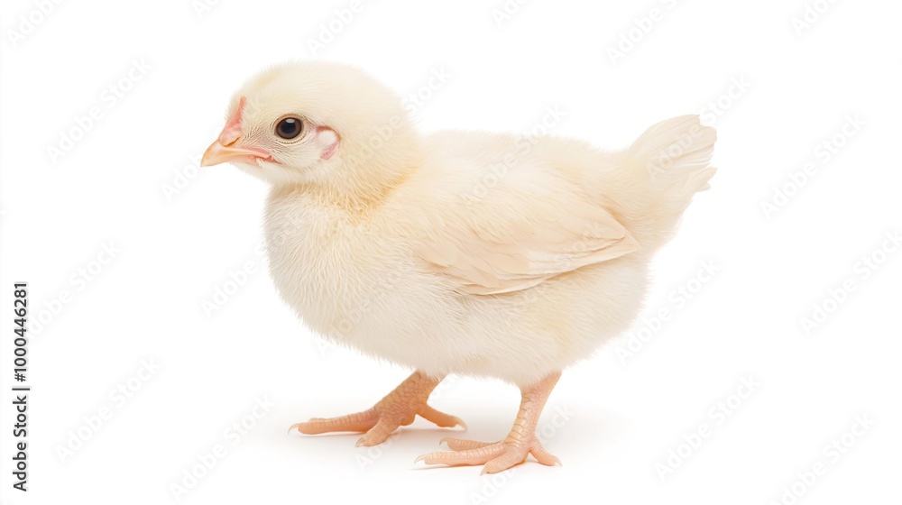 Obraz premium Chicken stock on solid white background, single object