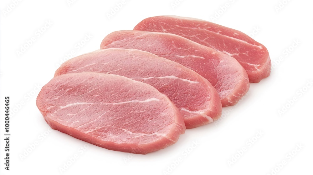Duck breast on solid white background, single object Duck breast on solid white background, single object