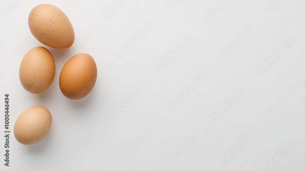 Eggs on solid white background, single object Eggs on solid white background, single object