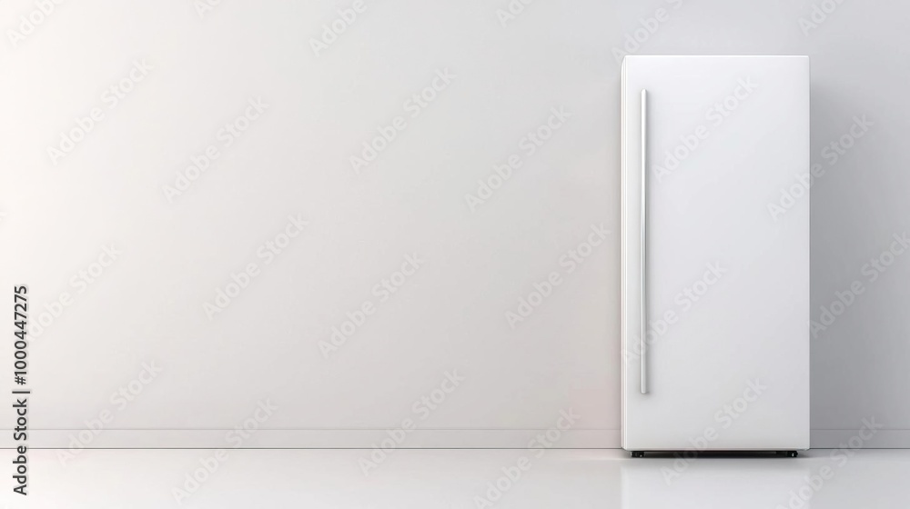 A refrigerator on solid white background, single object A refrigerator on solid white background, single object