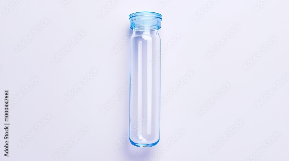 A test tube on solid white background, single object A test tube on solid white background, single object