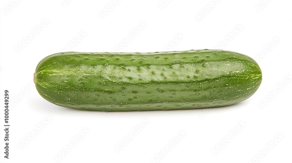 Cucumber on solid white background, single object Cucumber on solid white background, single object