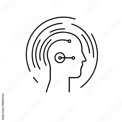 Professional Reload Profile Vector Thin Line Icon